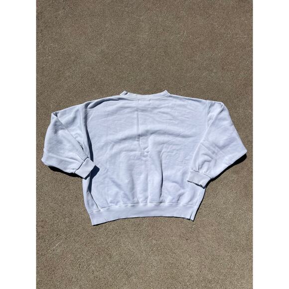 Vtg JK Sports Sweater Unisex Sz Large White Embroidered Logo Crewneck Sweatshirt - Picture 8 of 9